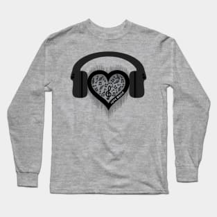 Love Music rhythm heart beat Long Sleeve T-Shirt